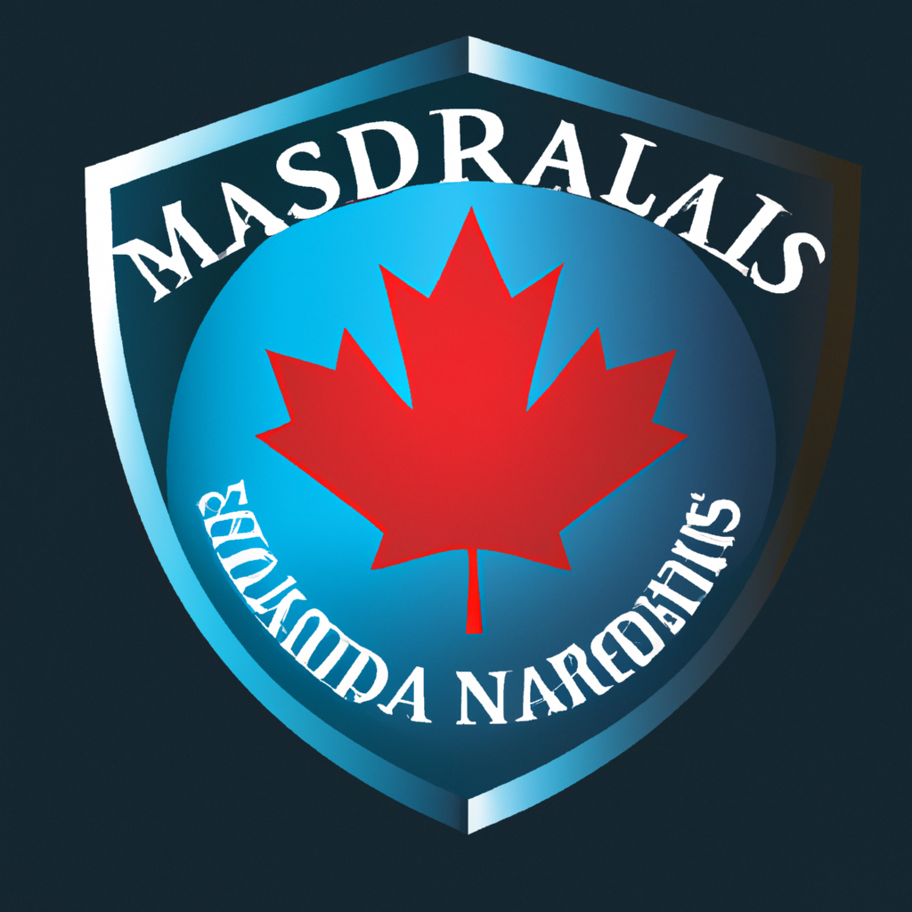 Bonded and insured badge with maple leaf